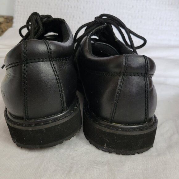 Dr. Scholl's Leather Sz 8 1/2 W Work Shoes Men's Paul Black Slip & Oil Resistant - Picture 6 of 15